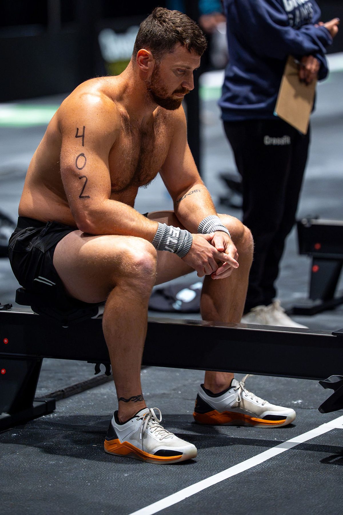 Kyle Ruth between events at the 2026 CrossFit Games