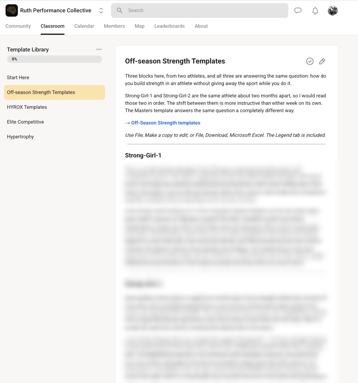 The training template library