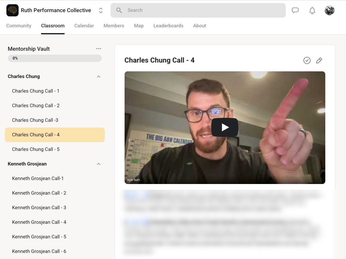 The mentorship vault: every call recorded, indexed, and searchable