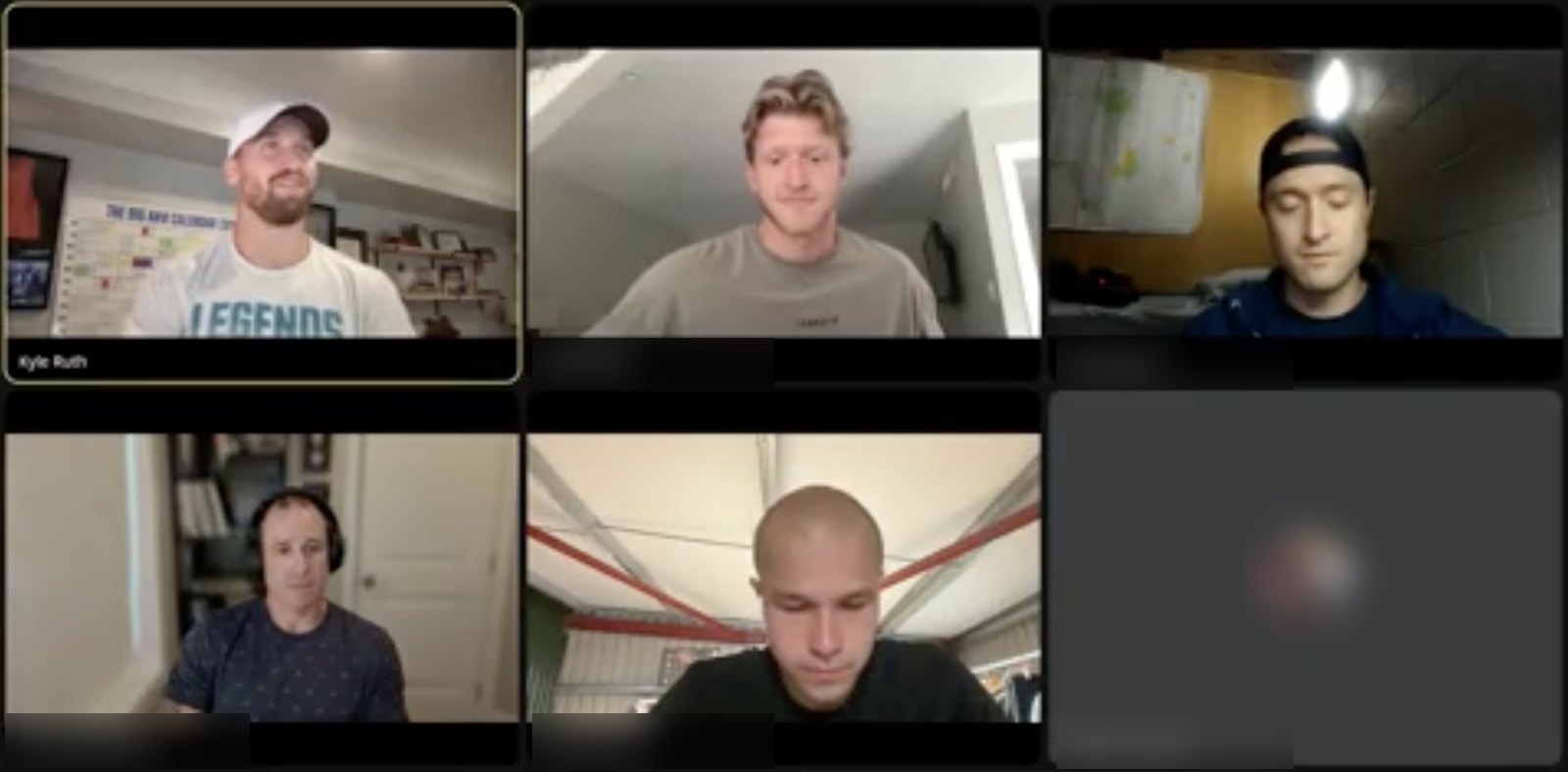 Kyle and member coaches on a live weekly Collective call
